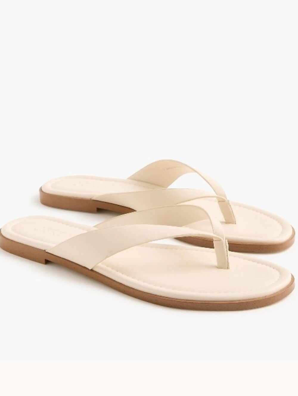 J. Crew Kim Women's Cream Leather Thong Sandals Shoes Size 11 NEW